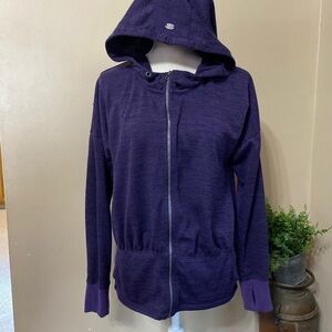 Athleta Purple Full Zip Fleece Jacket Size Small.